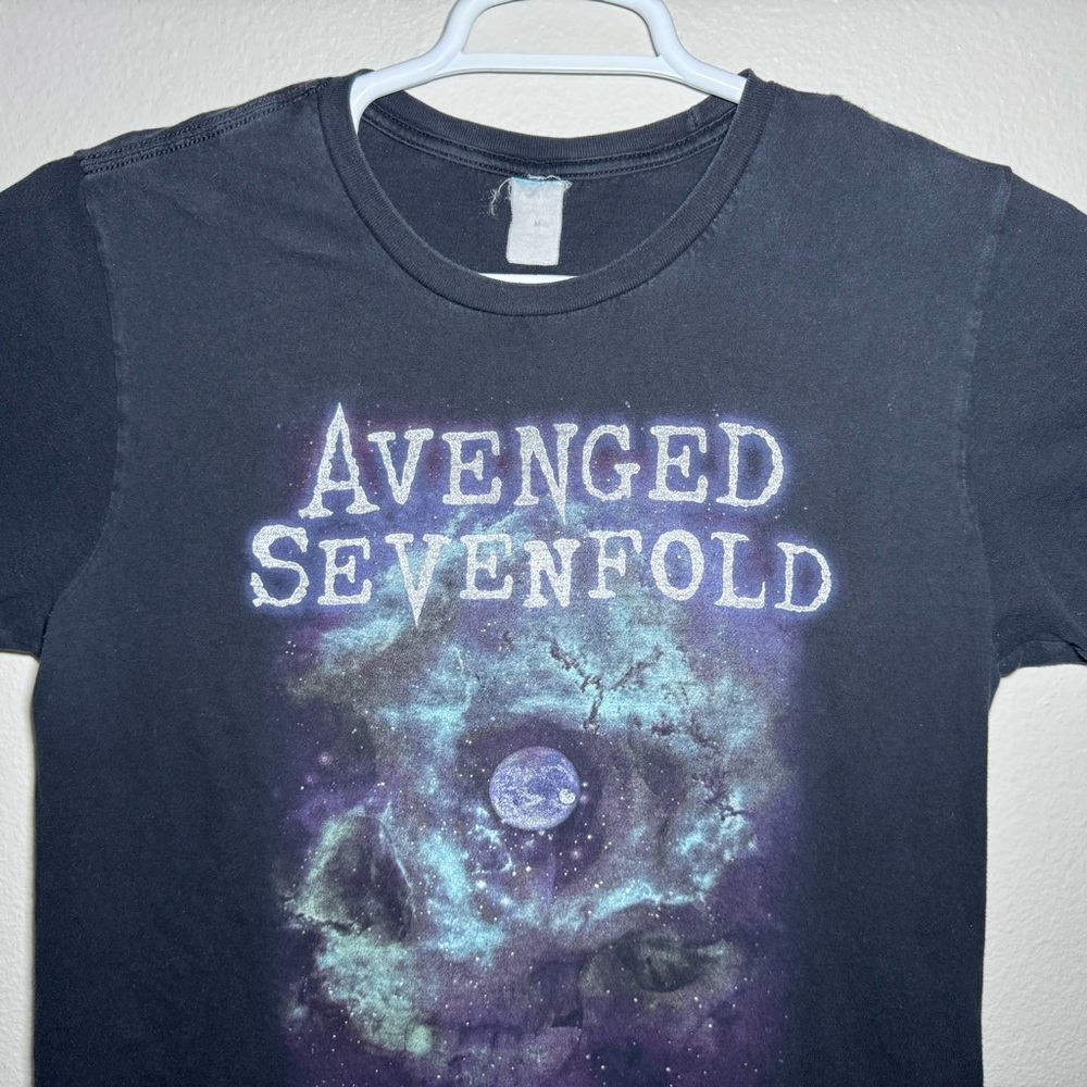 Avenged Sevenfold Space Skull T-Shirt Size Medium Black - Picture 3 of 8